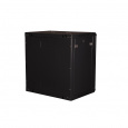 Шкаф 19" телекоммуникационный настенный, 12U 635x600х450 мм, дверь металл, черный